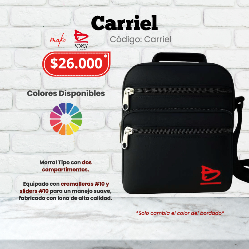 Morral tipo carriel marca BORDY