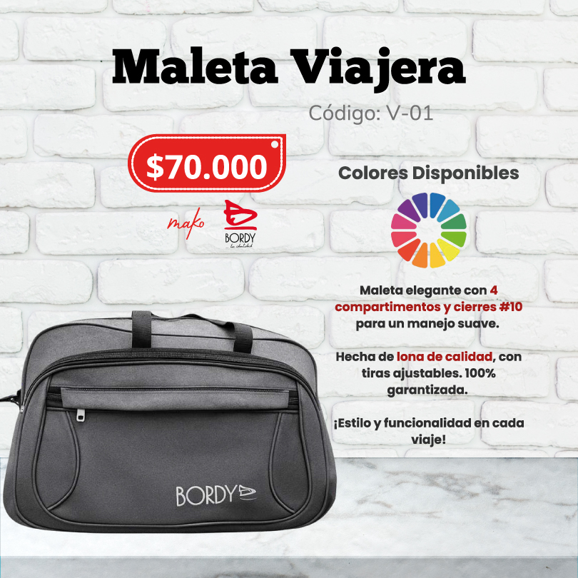 maleta viajera V-01- BORDY