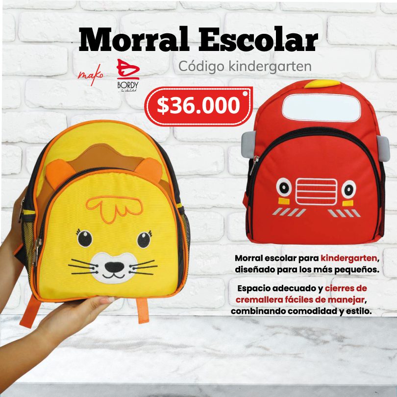 Morral Escolar -kindergarten-Bordy